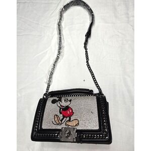 Touch of Stylez Mickey Rhinestone CrossBody Bag featuring a rhinestone-embellish